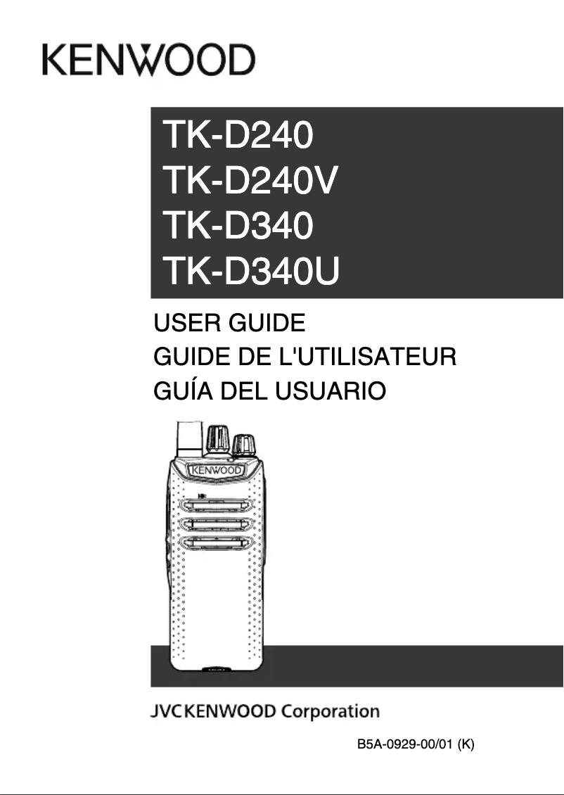 Página 1 del manual Manual de usuario Kenwood TK-D240