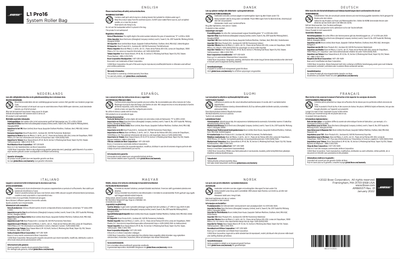 Image de la première page du manuel de l'appareil L1 Pro16