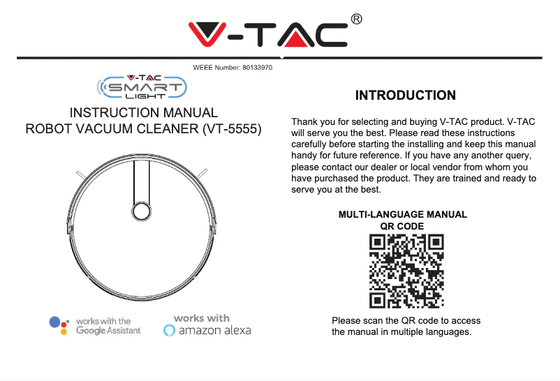 Página 1 del manual Manual de usuario V-TAC VT-5555