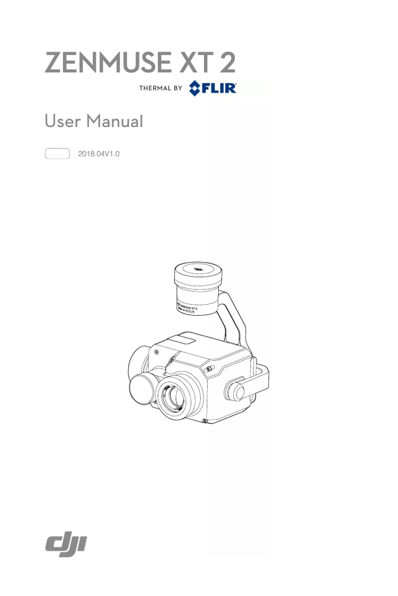 Image de la première page du manuel de l'appareil Zenmuse XT2
