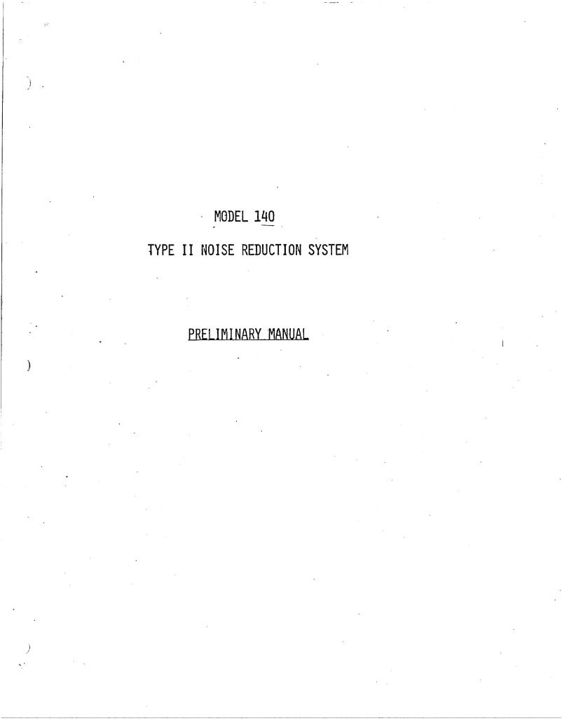 Page 1 de la notice Manuel utilisateur DBX 140