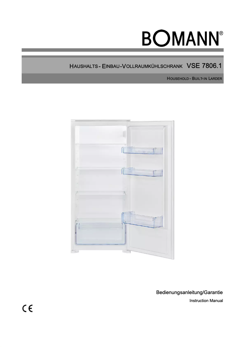 Image de la première page du manuel de l'appareil VSE 7806.1