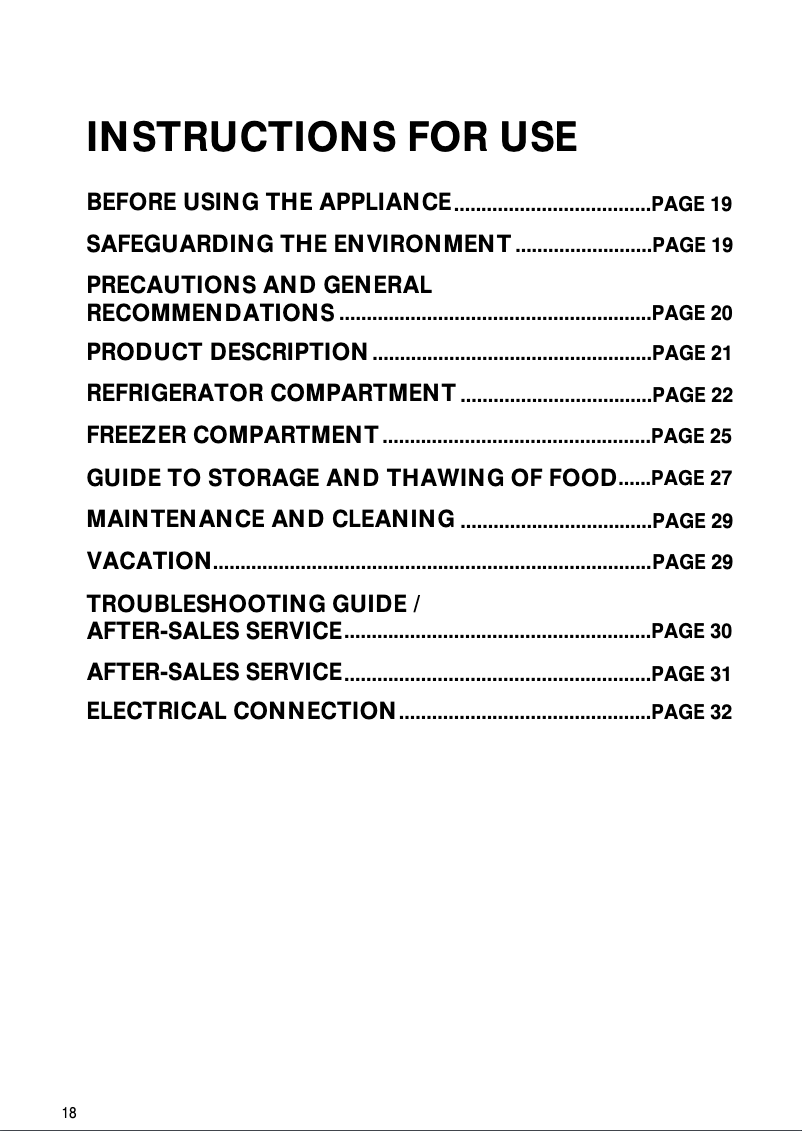 Page 1 of the manual User Manual Whirlpool ARC 8120 WH