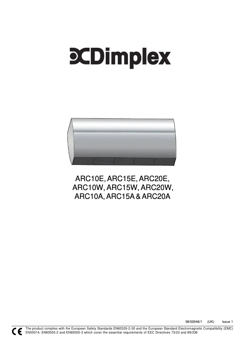 Page n°1 - Manuel utilisateur Dimplex ARC15E