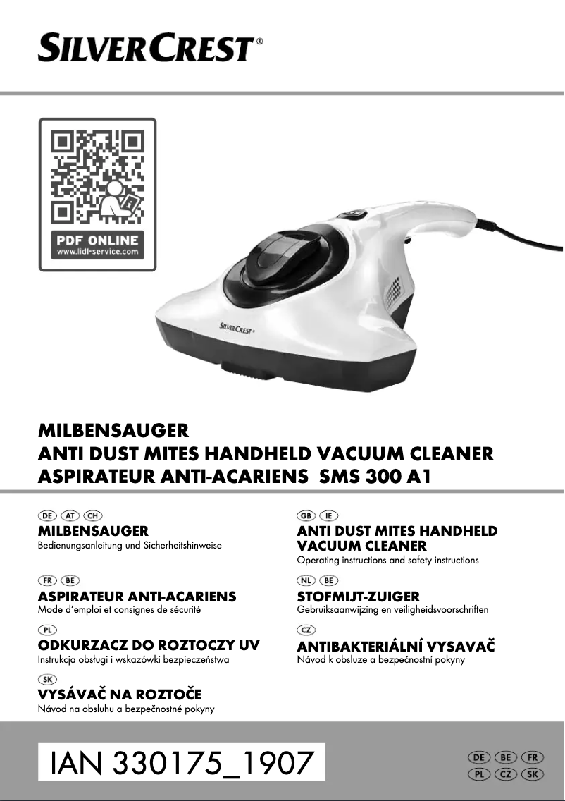 Page 1 de la notice Manuel utilisateur SilverCrest SMS 300 A1