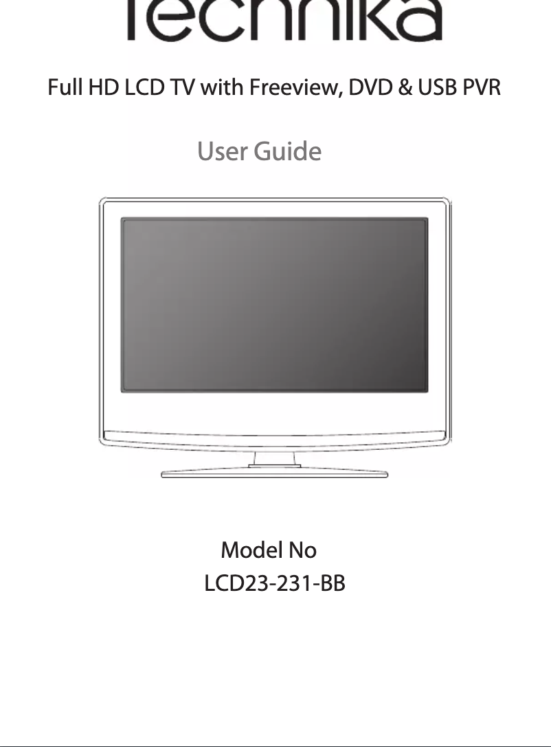 Page 1 de la notice Manuel utilisateur Technika LCD23-231-BB