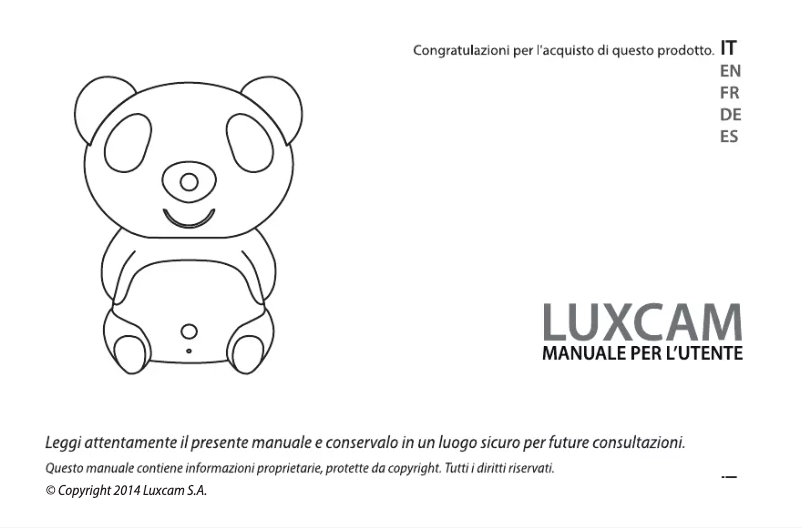 Page n°1 - Manuel utilisateur Luxcam Panda