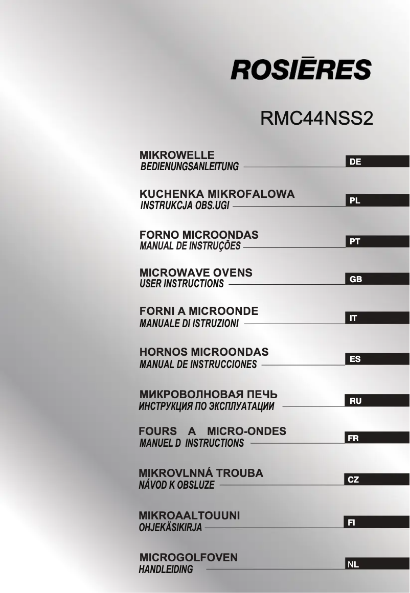 Image de la première page du manuel de l'appareil RMC44NSS2