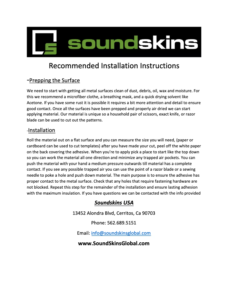 Página 1 del manual Manual de usuario Soundskins Pro SSPRO-1