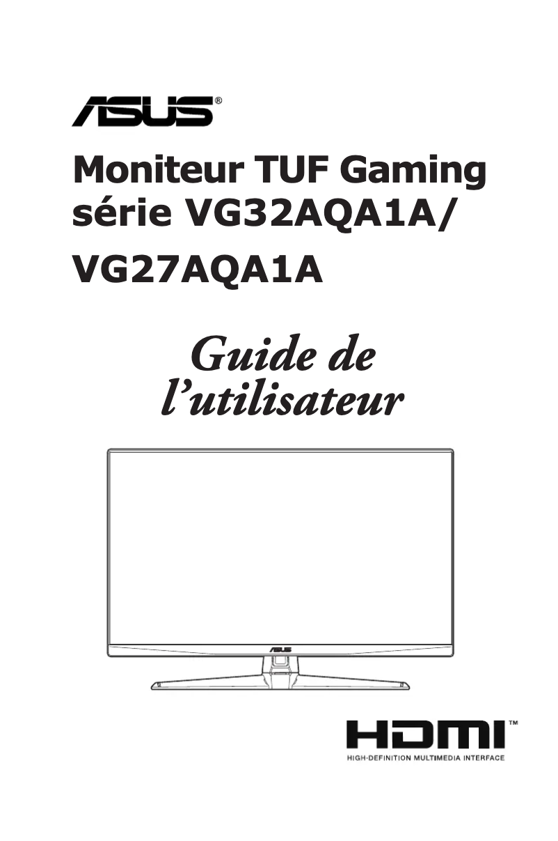 Page n°1 - Manuel utilisateur Asus TUF Gaming VG32AQA1A