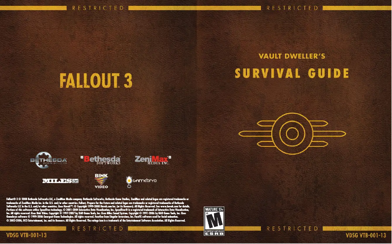 Page 1 de la notice Manuel utilisateur Sony Fallout 3 (PS3)