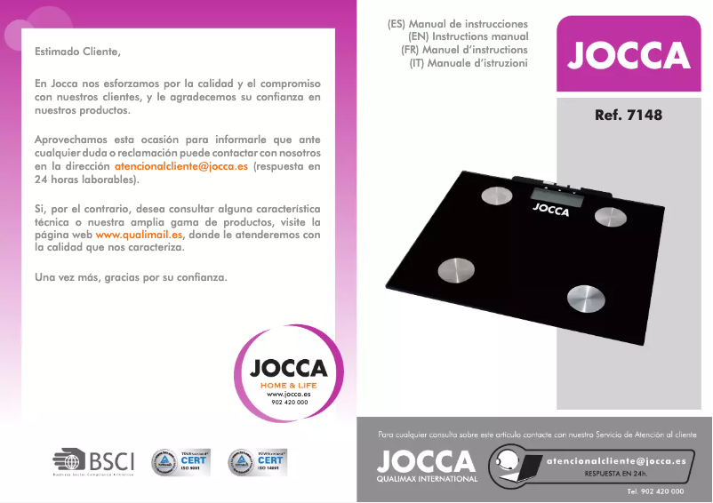 Image de la première page du manuel de l'appareil 7148