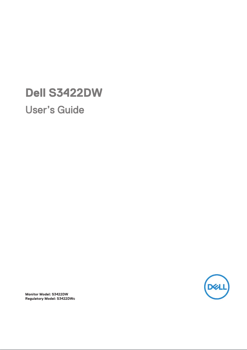 Page 1 de la notice Manuel utilisateur Dell S Series S3422DW