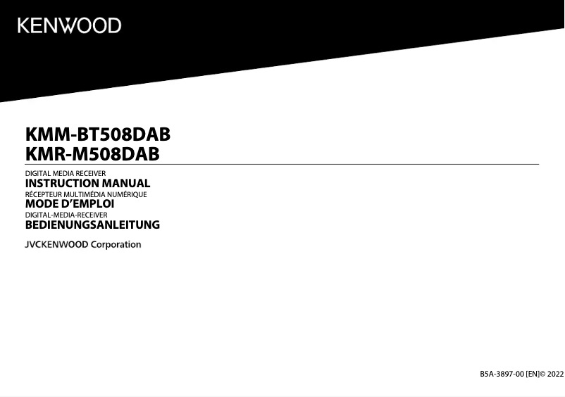 Página 1 del manual Manual de usuario Kenwood KMM-BT508DAB