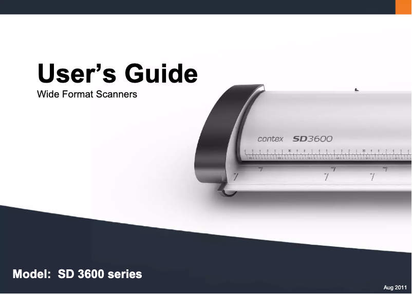 Page 1 de la notice Manuel utilisateur Contex SD3610