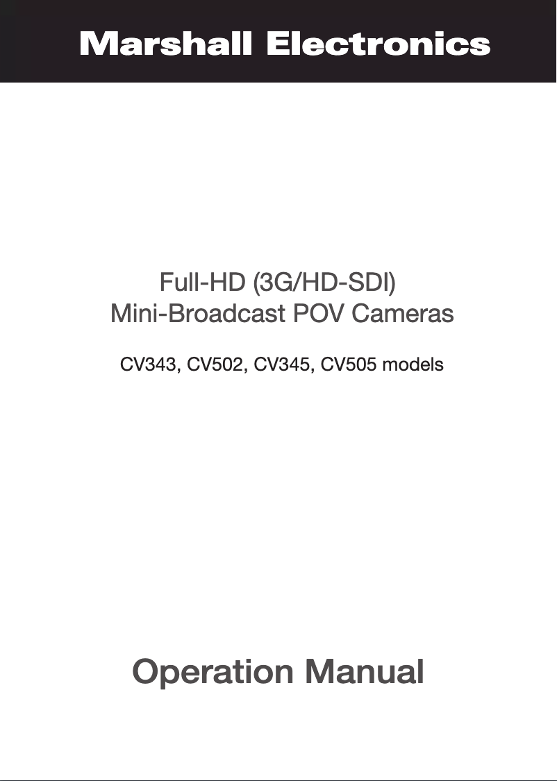 Image de la première page du manuel de l'appareil CV505-M