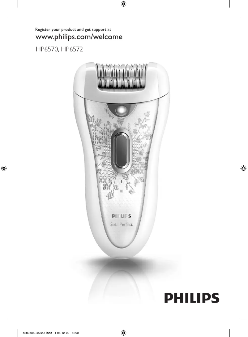 Image de la première page du manuel de l'appareil SatinPerfect HP6572