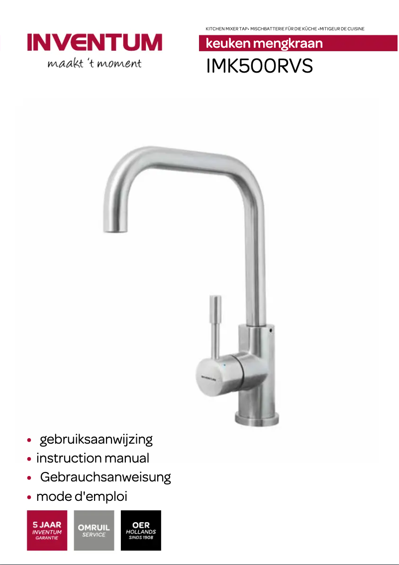 Page 1 de la notice Manuel utilisateur Inventum IMK500RVS