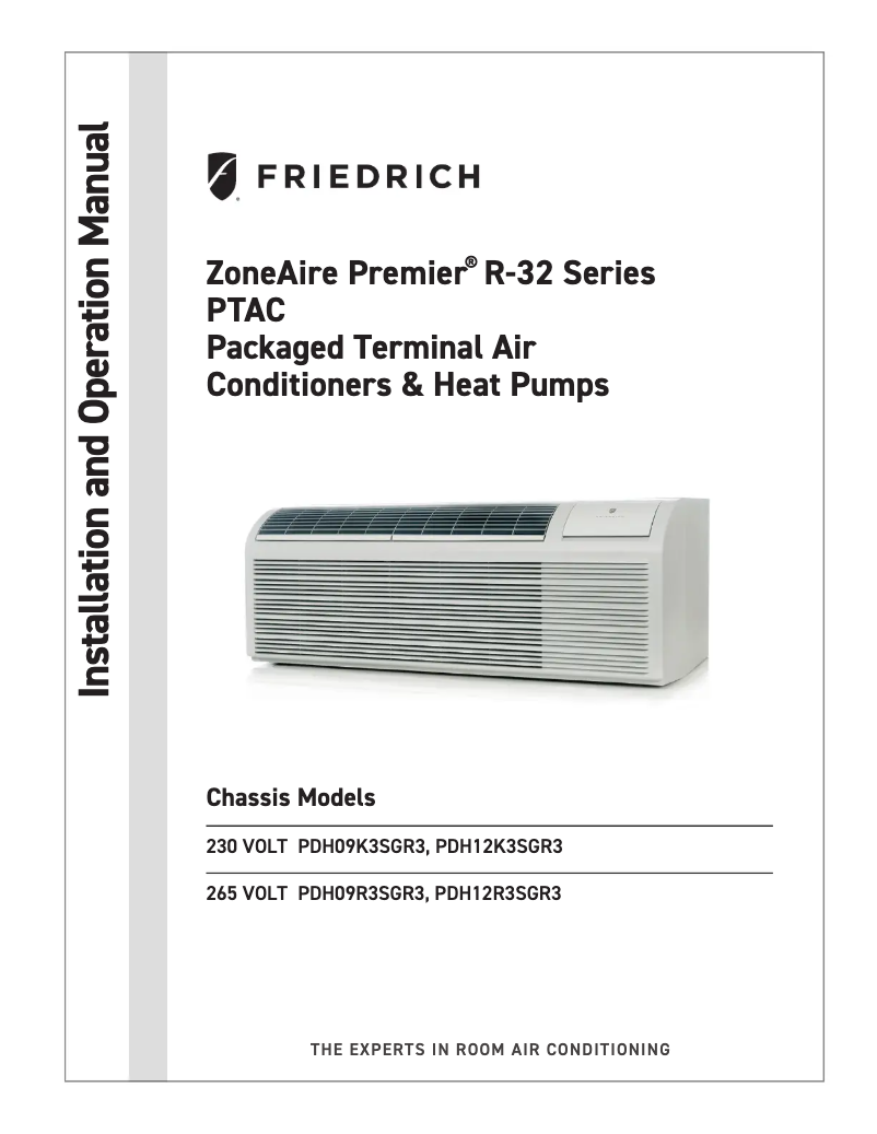 Page 1 de la notice Manuel utilisateur Friedrich PDE09R3SG