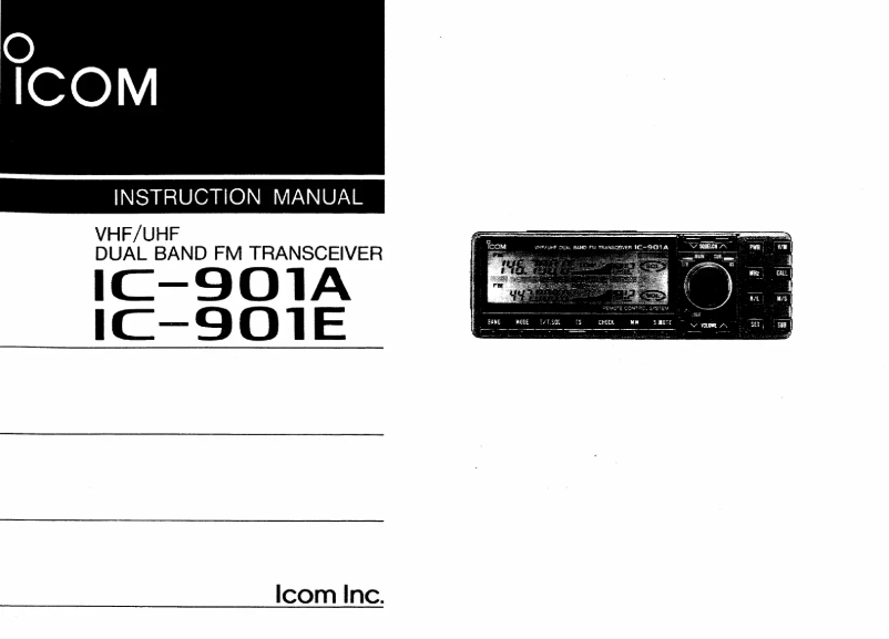 Page n°1 - Manuel utilisateur ICOM IC-901A