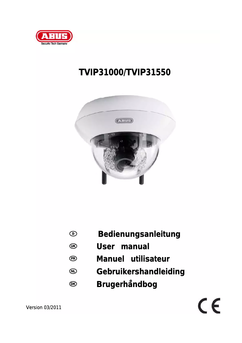 Page 1 de la notice Manuel utilisateur Abus TVIP31550