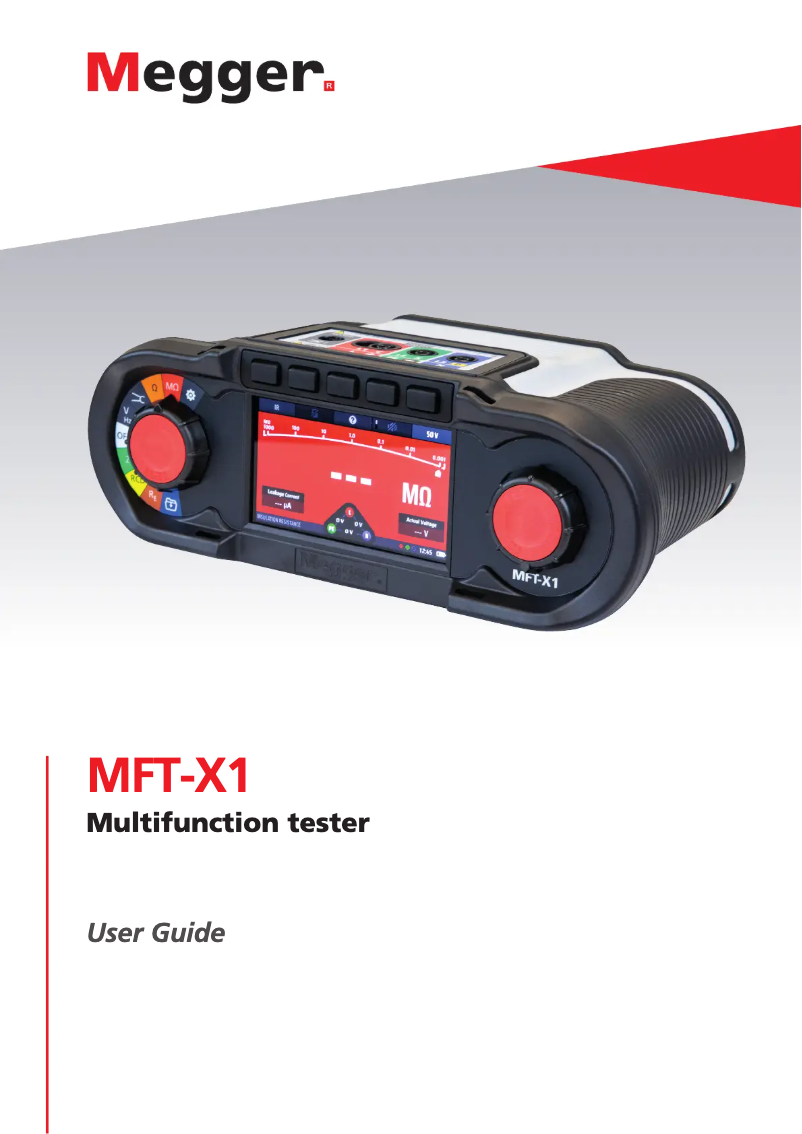 Page n°1 - Manuel utilisateur Megger MFT-X1