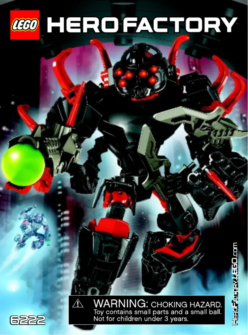 Image de la première page du manuel de l'appareil Hero Factory 6222