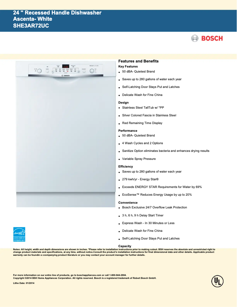 Image de la première page du manuel de l'appareil SHE3AR7