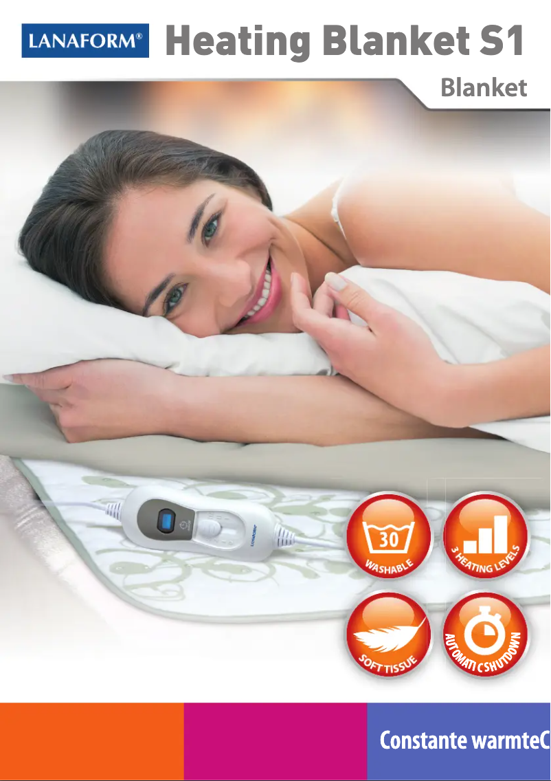 Page n°1 - Manuel utilisateur Lanaform Heating Blanket S1