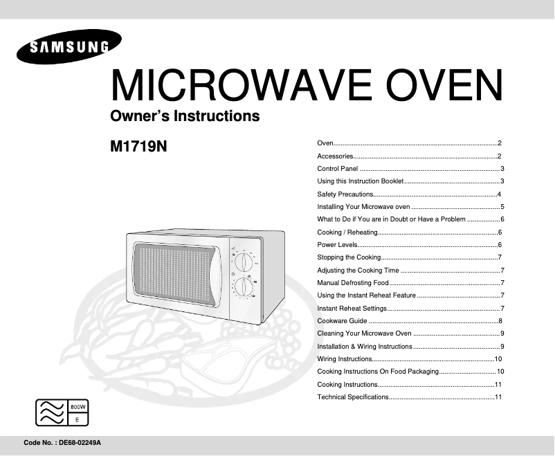 Page n°1 - Manuel utilisateur Samsung M1719N
