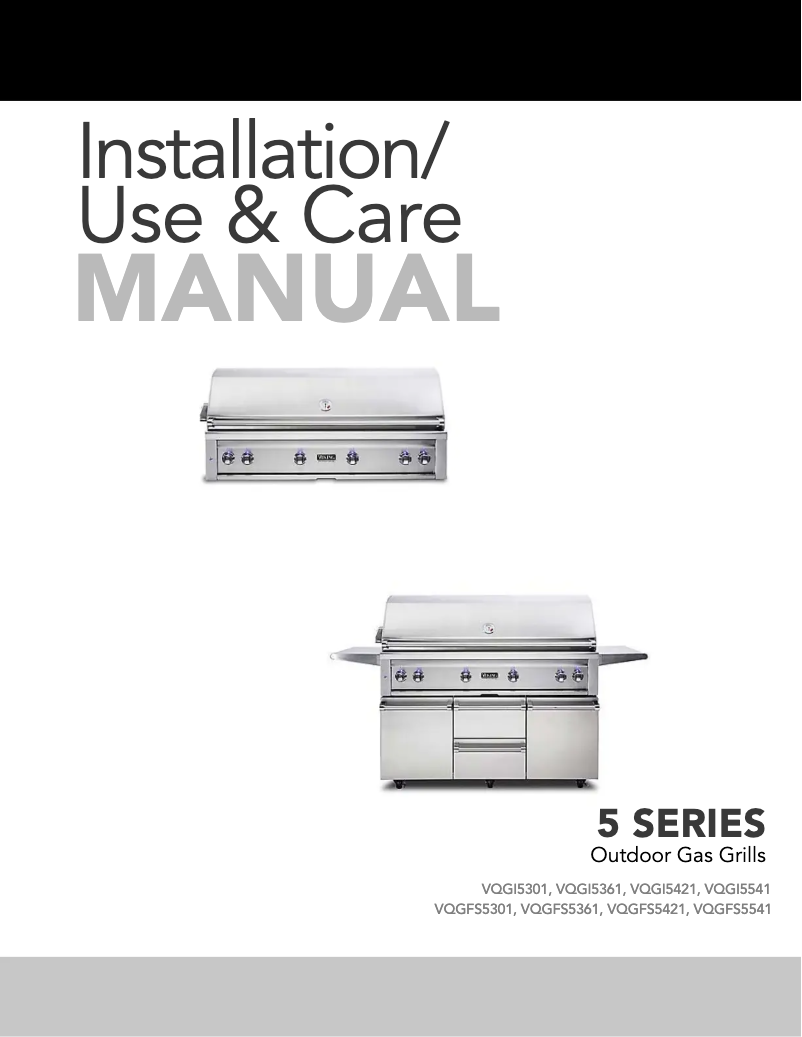 Page 1 de la notice Manuel utilisateur Viking VCFB5363RFW