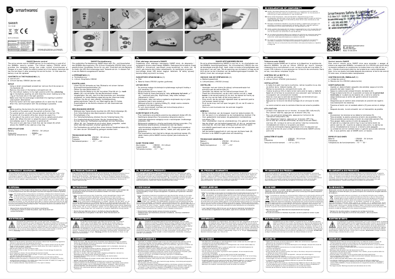 Page n°1 - Manuel utilisateur Smartwares SA68R