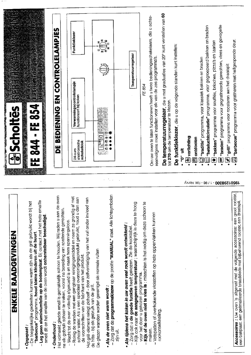 Image de la première page du manuel de l'appareil FE 844