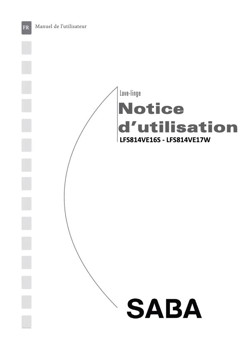 Page n°1 - Manuel utilisateur Saba LFS814VE17W