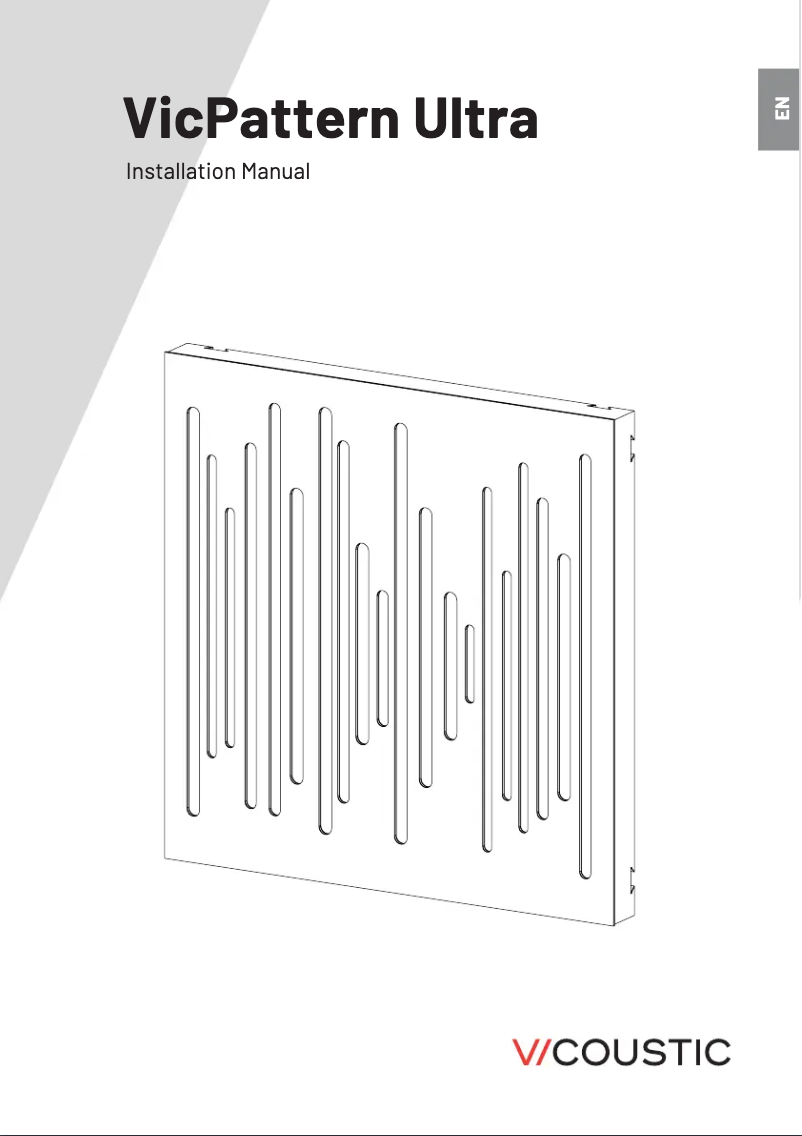 Page 1 de la notice Manuel utilisateur Vicoustic VicPattern Ultra