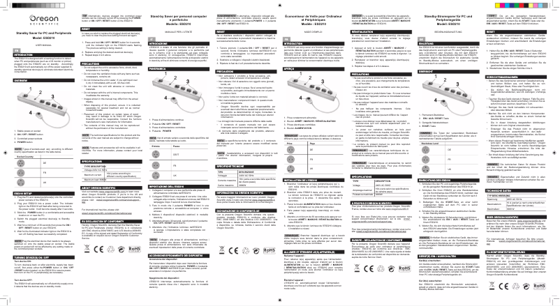 Page n°1 - Manuel utilisateur Oregon Scientific ESD210