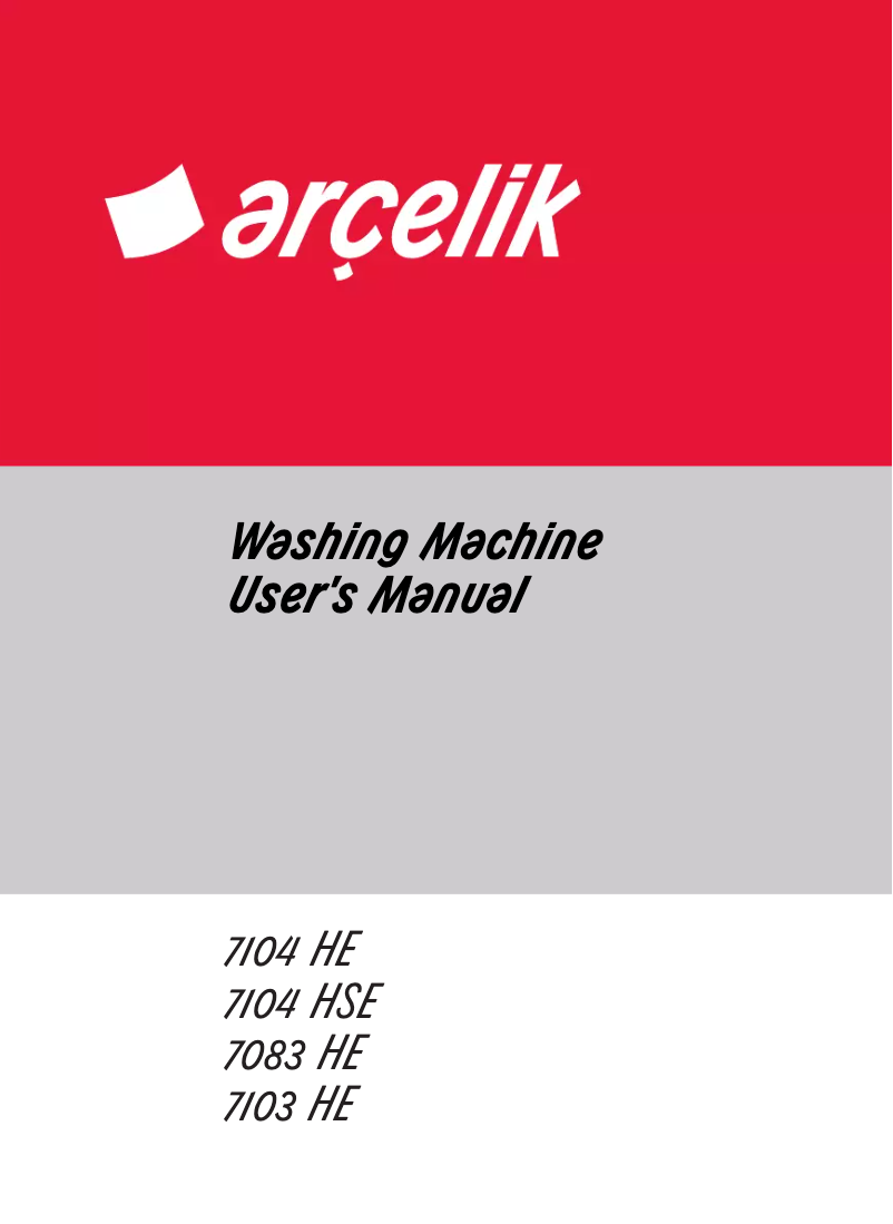 Page 1 de la notice Manuel utilisateur Arçelik 7083 HE