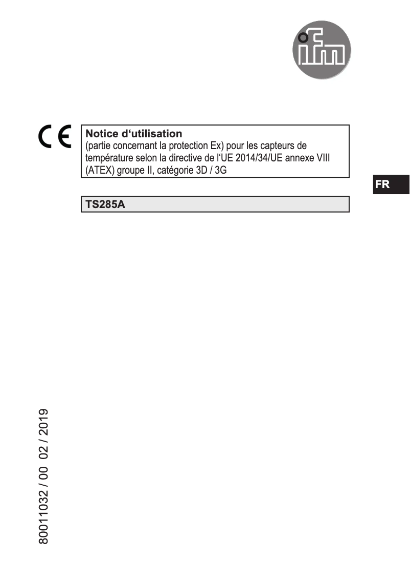 Image de la première page du manuel de l'appareil TS285A
