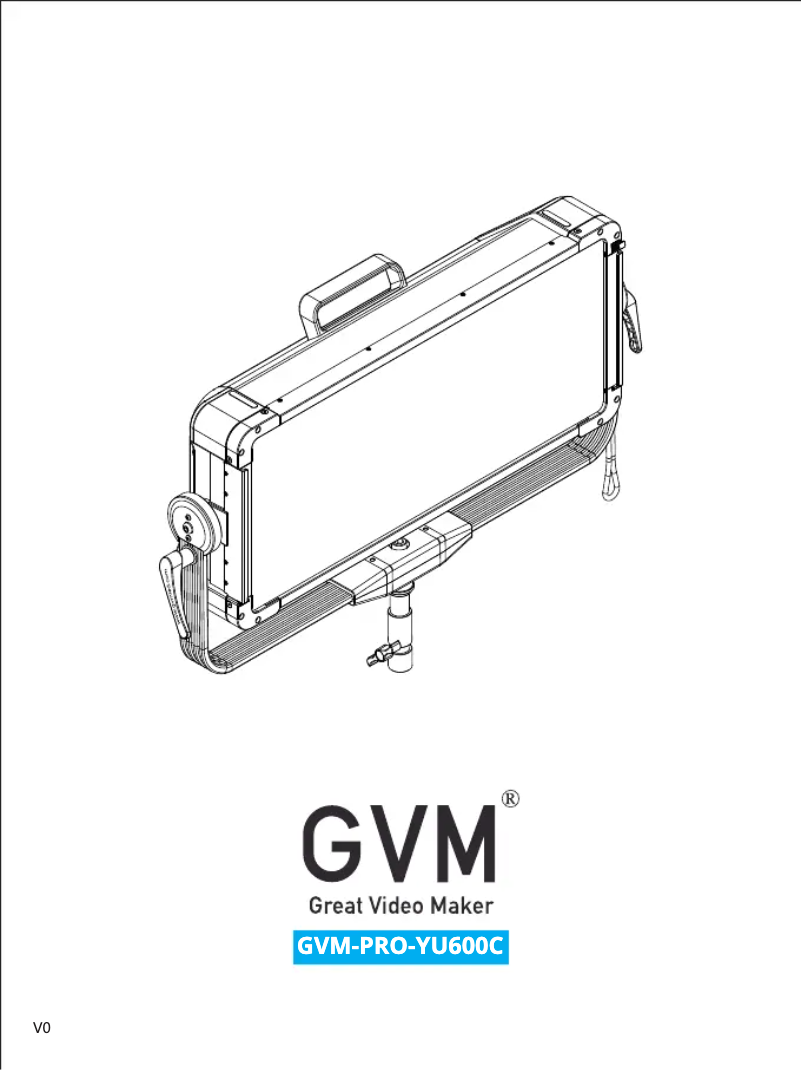 Page n°1 - Manuel utilisateur GVM GVM-PRO-YU600C