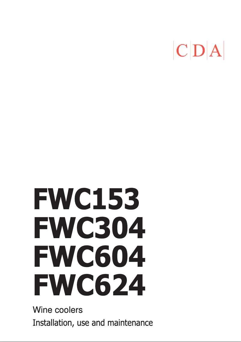 Page 1 de la notice Manuel utilisateur CDA FWC304SS