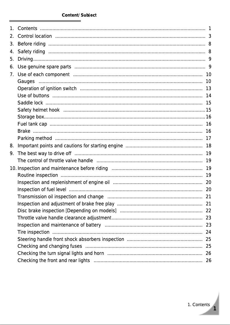 Page 1 de la notice Manuel utilisateur SYM Jet Sport X