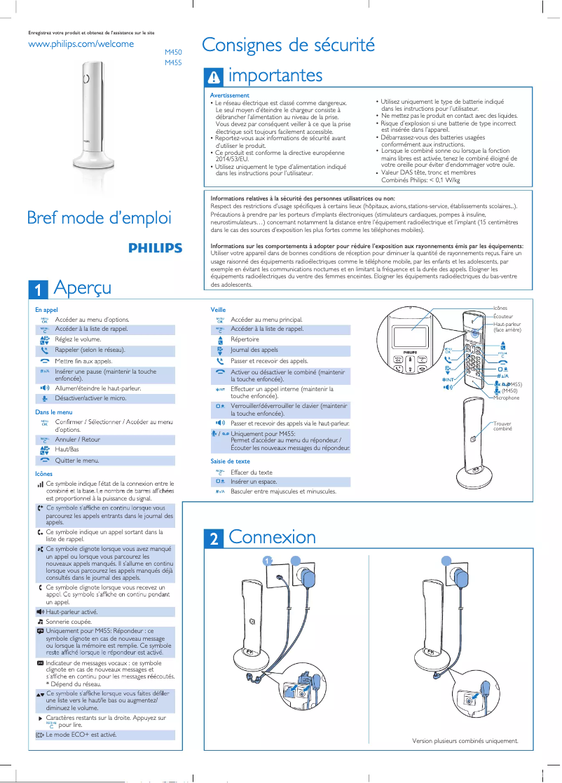 Image de la première page du manuel de l'appareil M450
