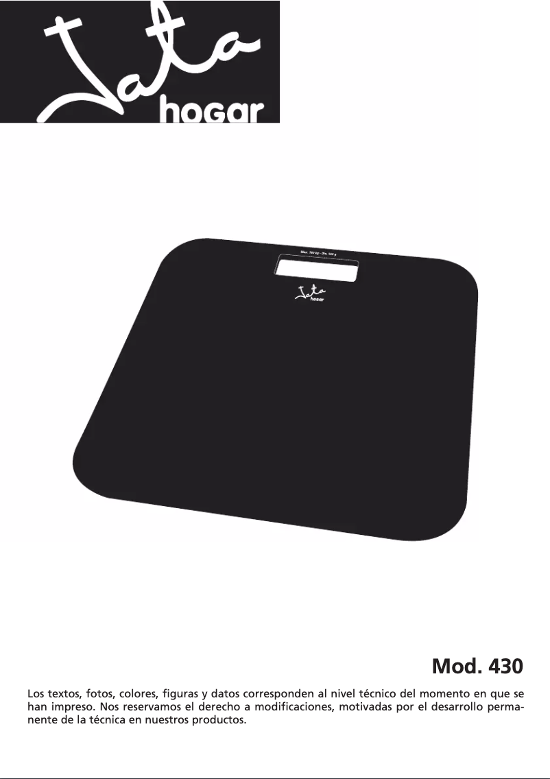 Imagen de la primera página del manual del dispositivo 430