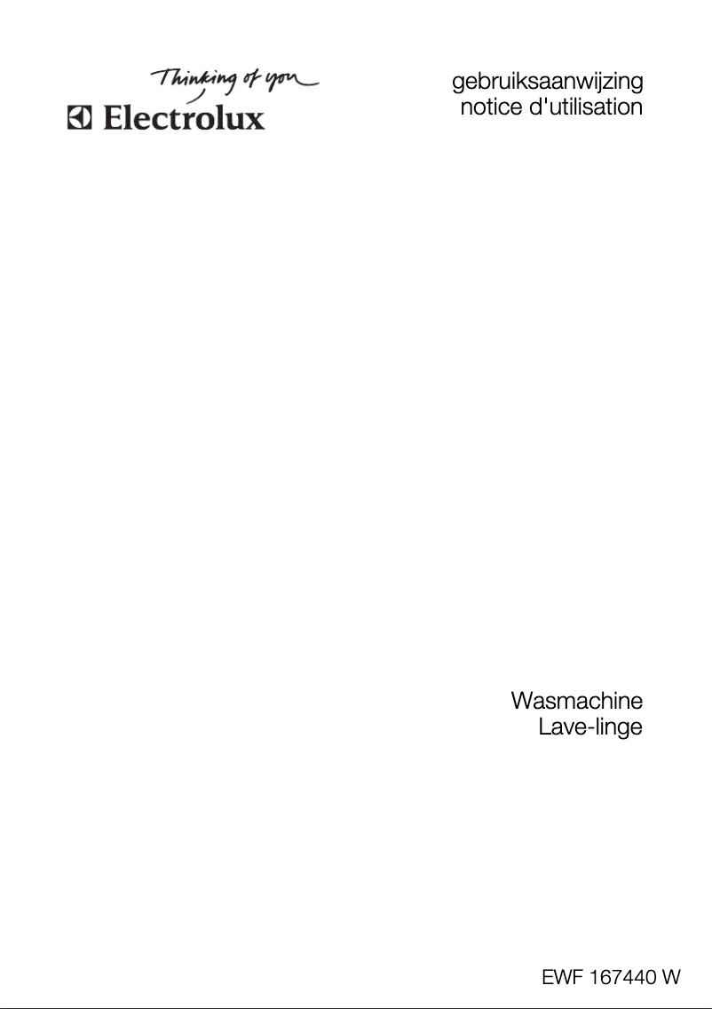 Page n°1 - Manuel utilisateur Electrolux EWF167440W