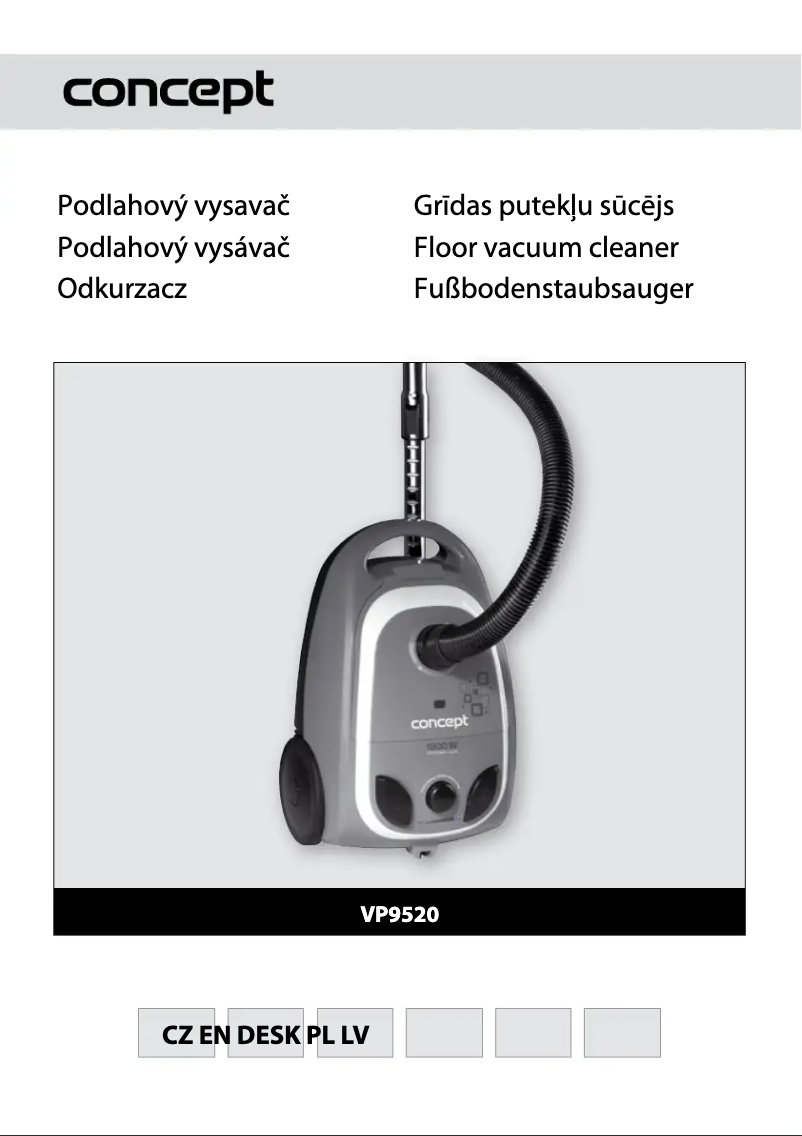 Image de la première page du manuel de l'appareil VP-9520