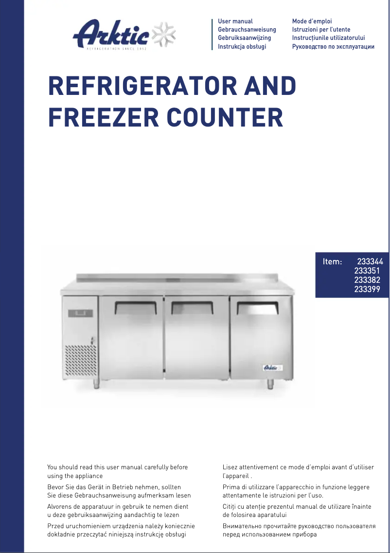 Page n°1 - Manuel utilisateur Arktic 233399