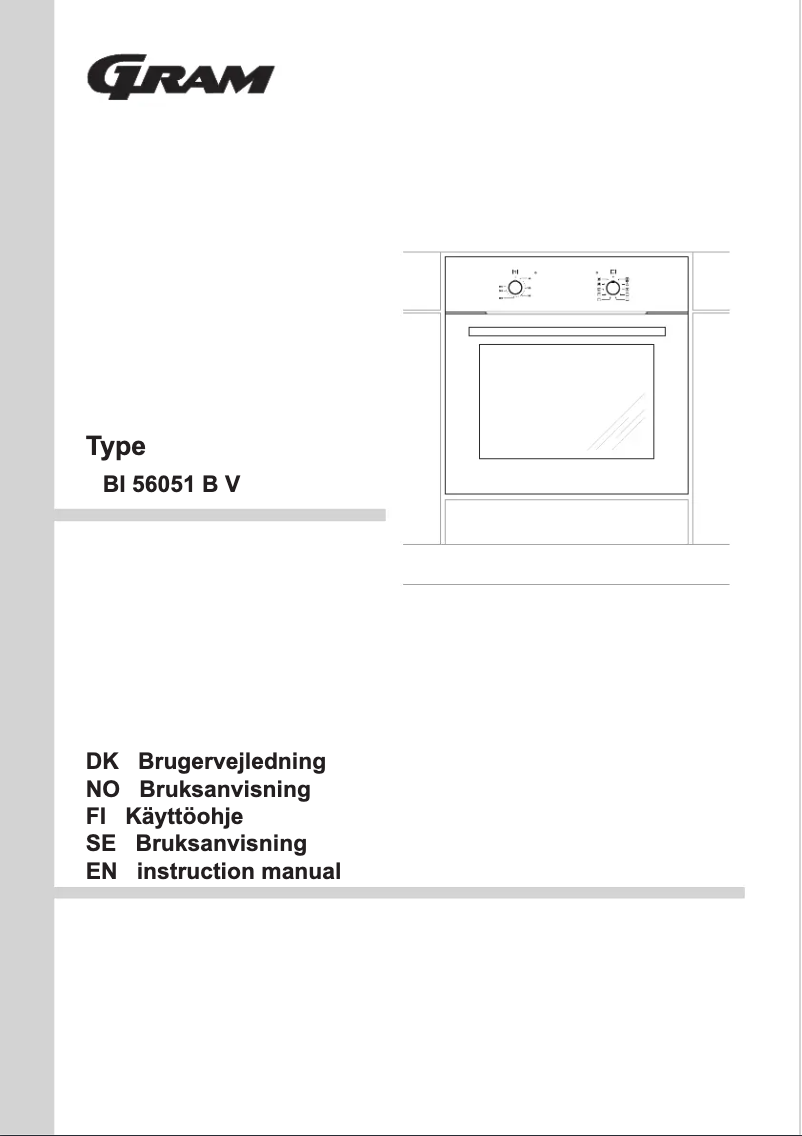 Page 1 de la notice Manuel utilisateur Gram BI 56051 B V