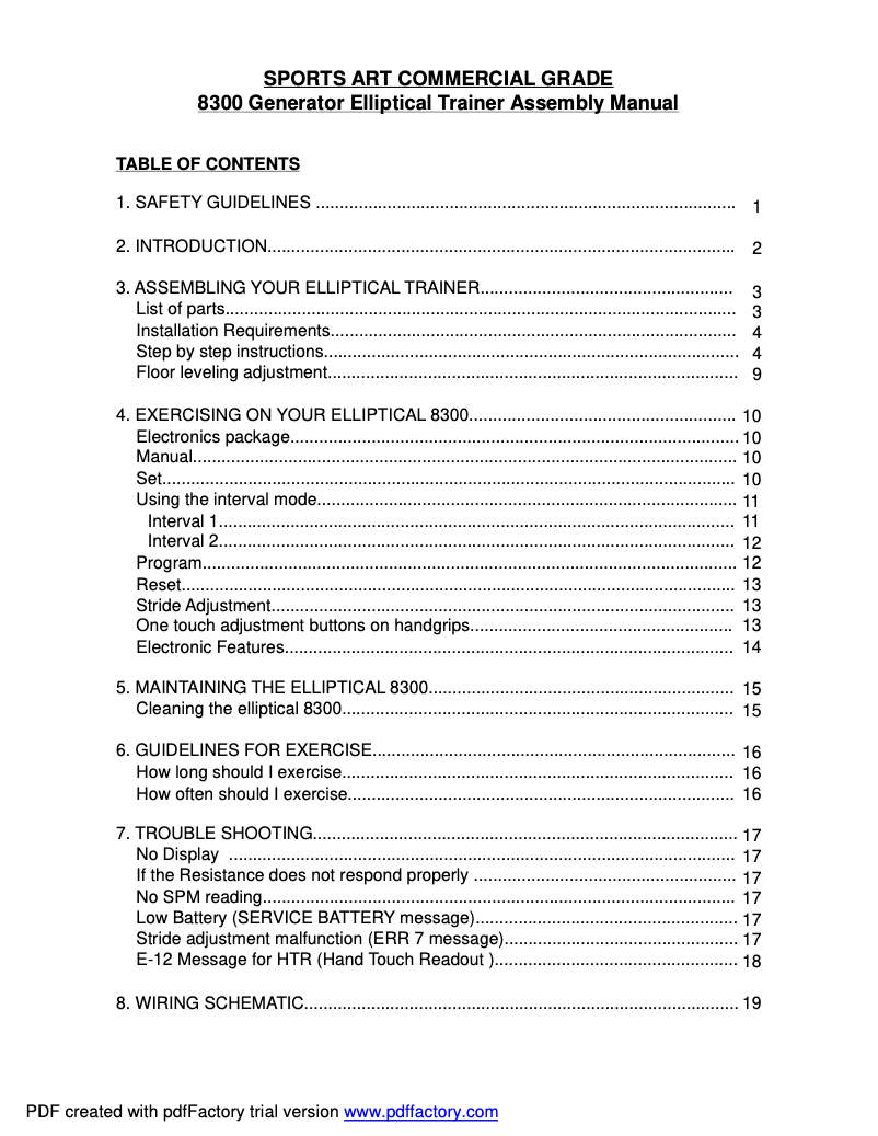 Image de la première page du manuel de l'appareil 8300