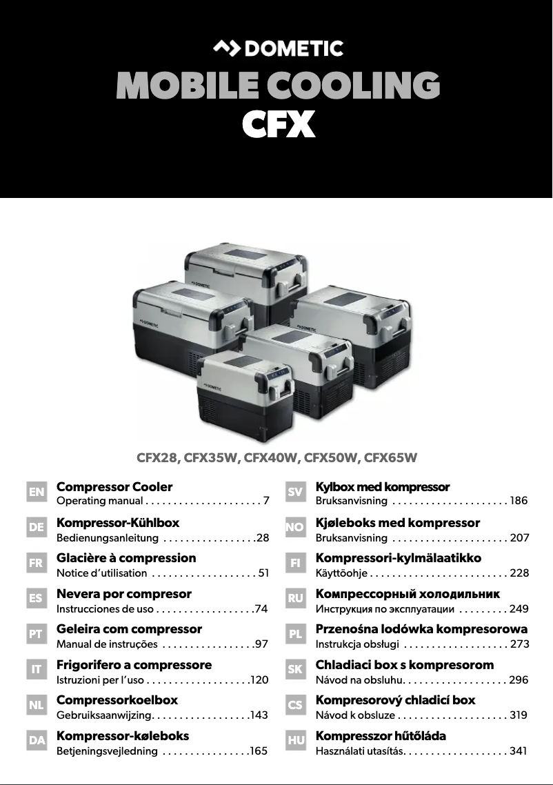 Page n°1 - Manuel utilisateur Dometic CoolFreeze CFX 50 W
