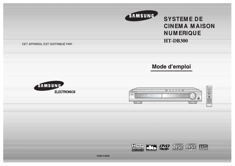 Page 1 de la notice Manuel utilisateur Samsung HT-DB300